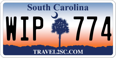 SC license plate WIP774