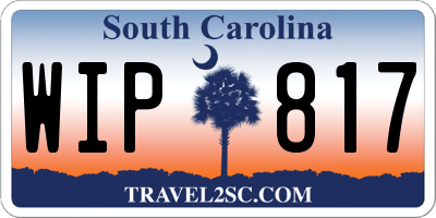 SC license plate WIP817