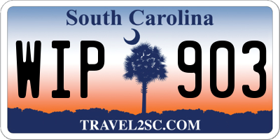 SC license plate WIP903