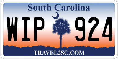SC license plate WIP924