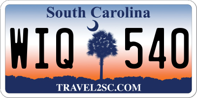 SC license plate WIQ540