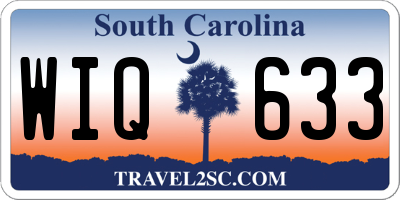 SC license plate WIQ633