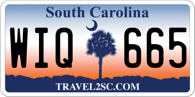 SC license plate WIQ665