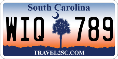 SC license plate WIQ789