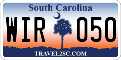 SC license plate WIR050