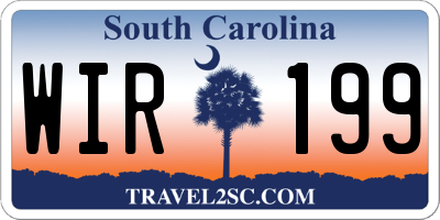 SC license plate WIR199