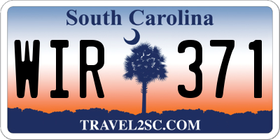 SC license plate WIR371