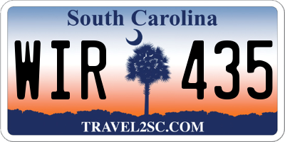 SC license plate WIR435