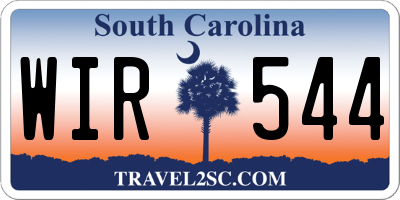 SC license plate WIR544