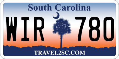 SC license plate WIR780