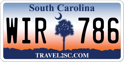 SC license plate WIR786