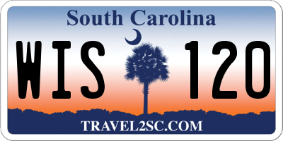 SC license plate WIS120