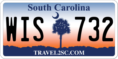SC license plate WIS732