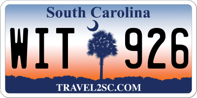 SC license plate WIT926