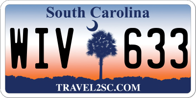 SC license plate WIV633