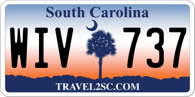 SC license plate WIV737