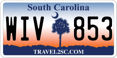 SC license plate WIV853
