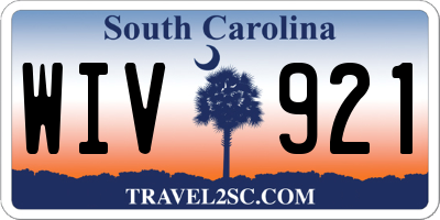 SC license plate WIV921