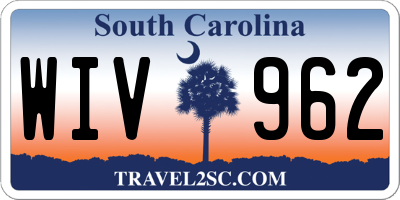 SC license plate WIV962