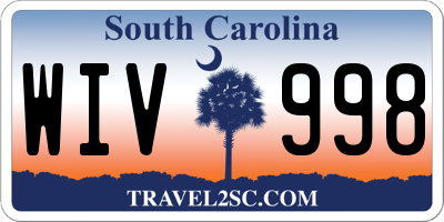SC license plate WIV998