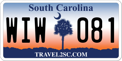 SC license plate WIW081
