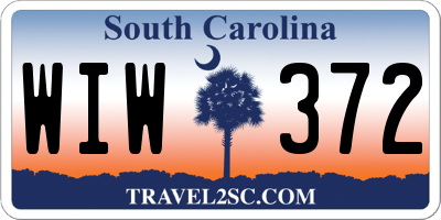 SC license plate WIW372
