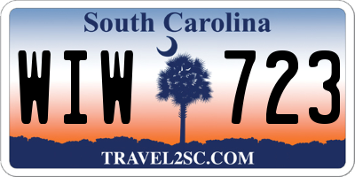 SC license plate WIW723