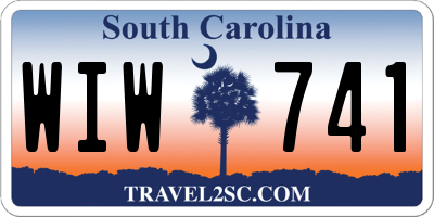 SC license plate WIW741