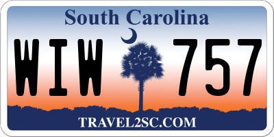 SC license plate WIW757