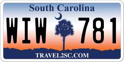 SC license plate WIW781