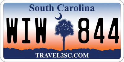 SC license plate WIW844