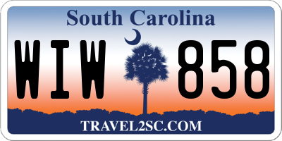 SC license plate WIW858