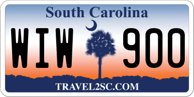 SC license plate WIW900