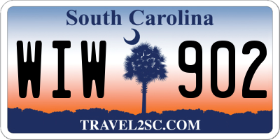 SC license plate WIW902