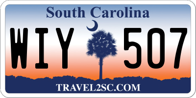 SC license plate WIY507