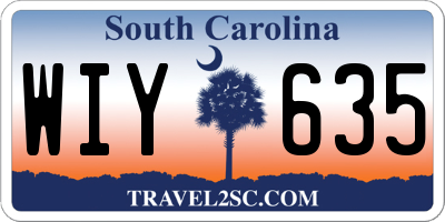 SC license plate WIY635