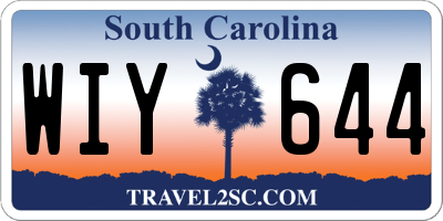 SC license plate WIY644