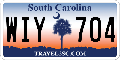 SC license plate WIY704