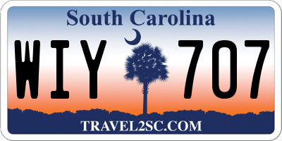 SC license plate WIY707