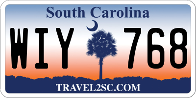 SC license plate WIY768