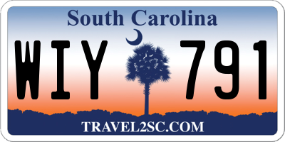 SC license plate WIY791