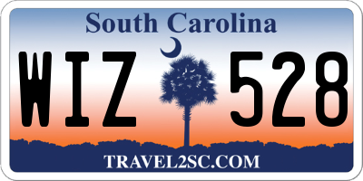 SC license plate WIZ528