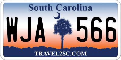 SC license plate WJA566