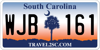 SC license plate WJB161