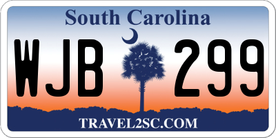 SC license plate WJB299