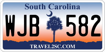 SC license plate WJB582