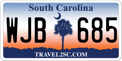 SC license plate WJB685