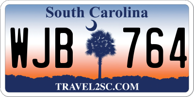 SC license plate WJB764