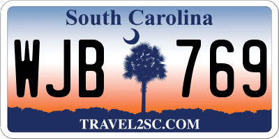 SC license plate WJB769
