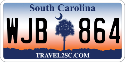 SC license plate WJB864